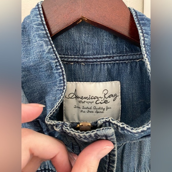 American Rag - Hooded Denim Jacket - Drawstring Waist - XL - Picture 4 of 6